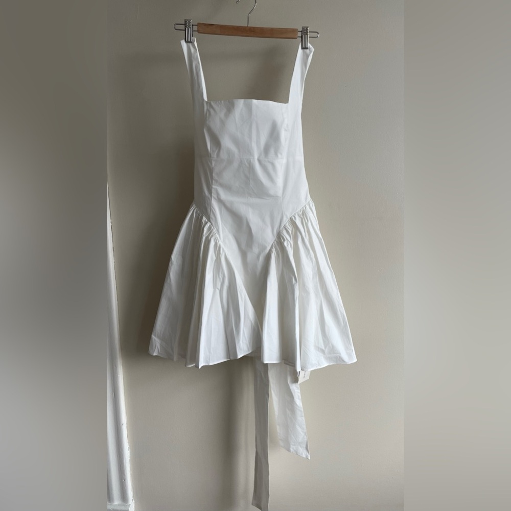 Commense White Corset Mini Flare Dress with Tags